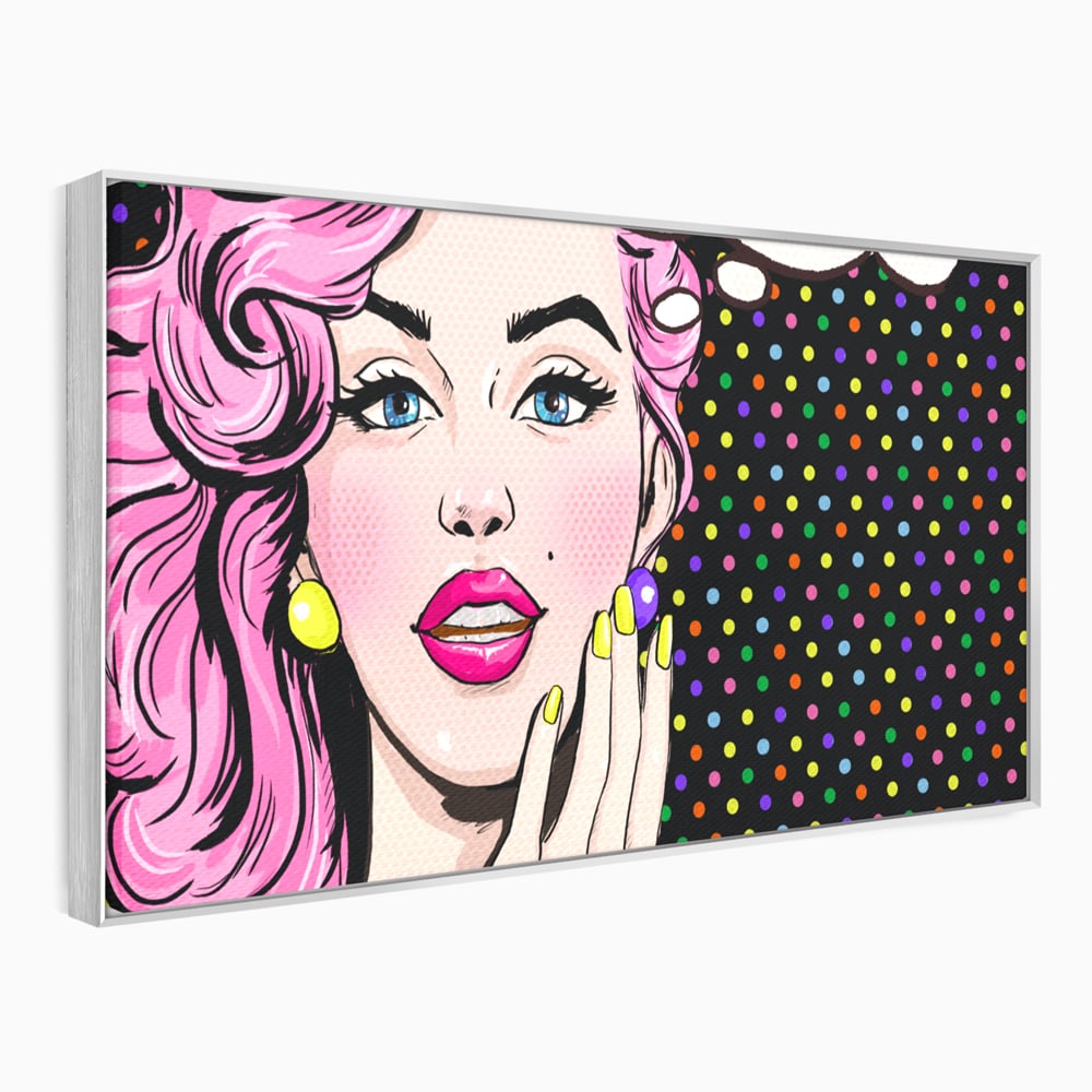 Tablou Canvas Premium LuxCanva® C1091, Pin Up Girl ,  Femeie, Pin Up, Colours, Living Room, Bedroom, Relaxare, Culori Vibrante