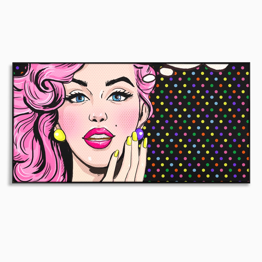 Tablou Canvas Premium LuxCanva® C1091, Pin Up Girl ,  Femeie, Pin Up, Colours, Living Room, Bedroom, Relaxare, Culori Vibrante