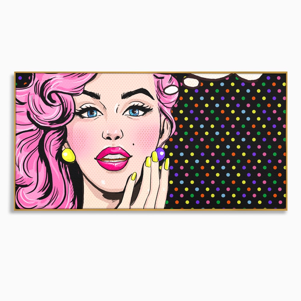 Tablou Canvas Premium LuxCanva® C1091, Pin Up Girl ,  Femeie, Pin Up, Colours, Living Room, Bedroom, Relaxare, Culori Vibrante