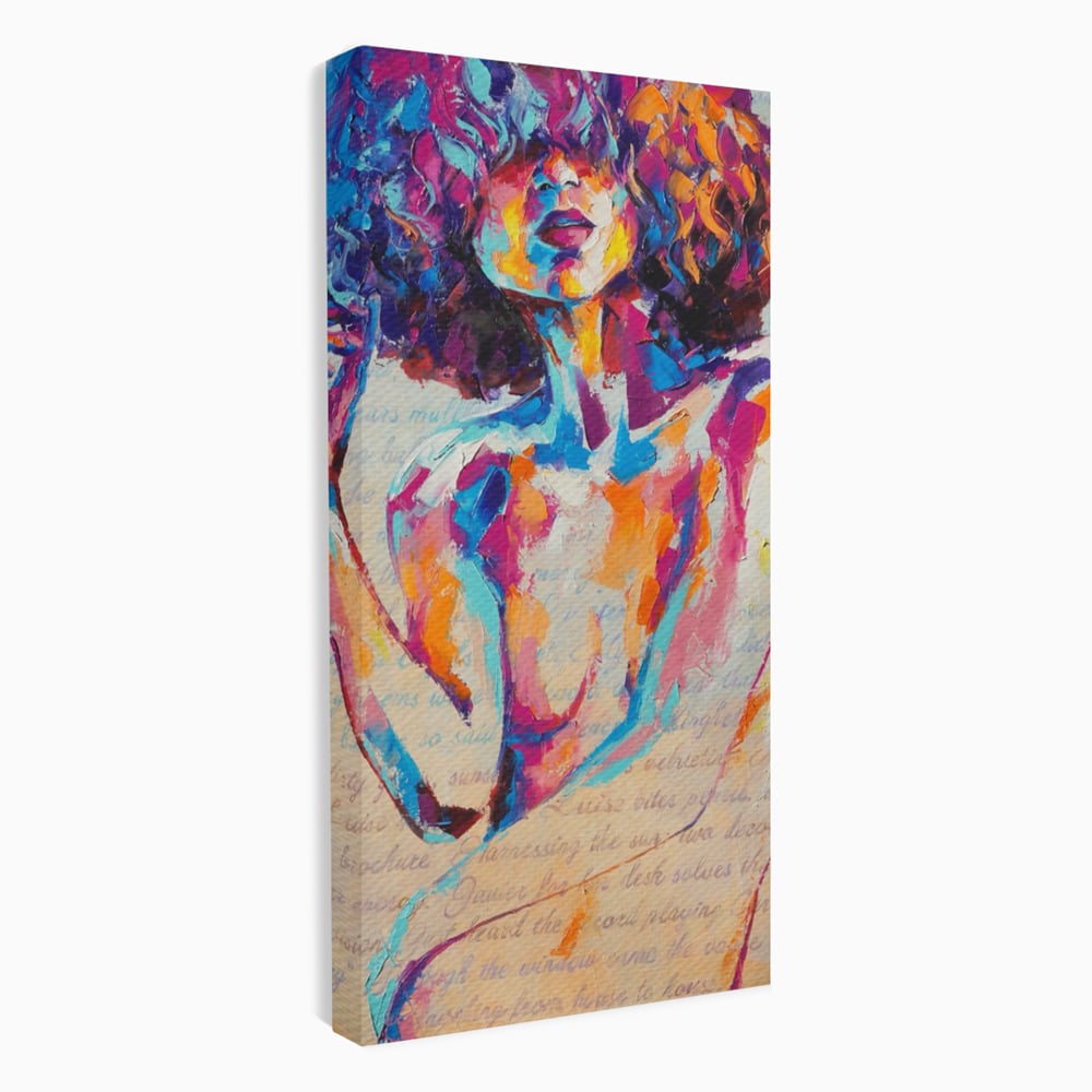 Tablou Canvas Premium LuxCanva® C1093, Nude Girl Abstract Paint , Femeie, Abstract, Beautiful, Living Room, Bedroom, Relaxare, Culori Vibrante