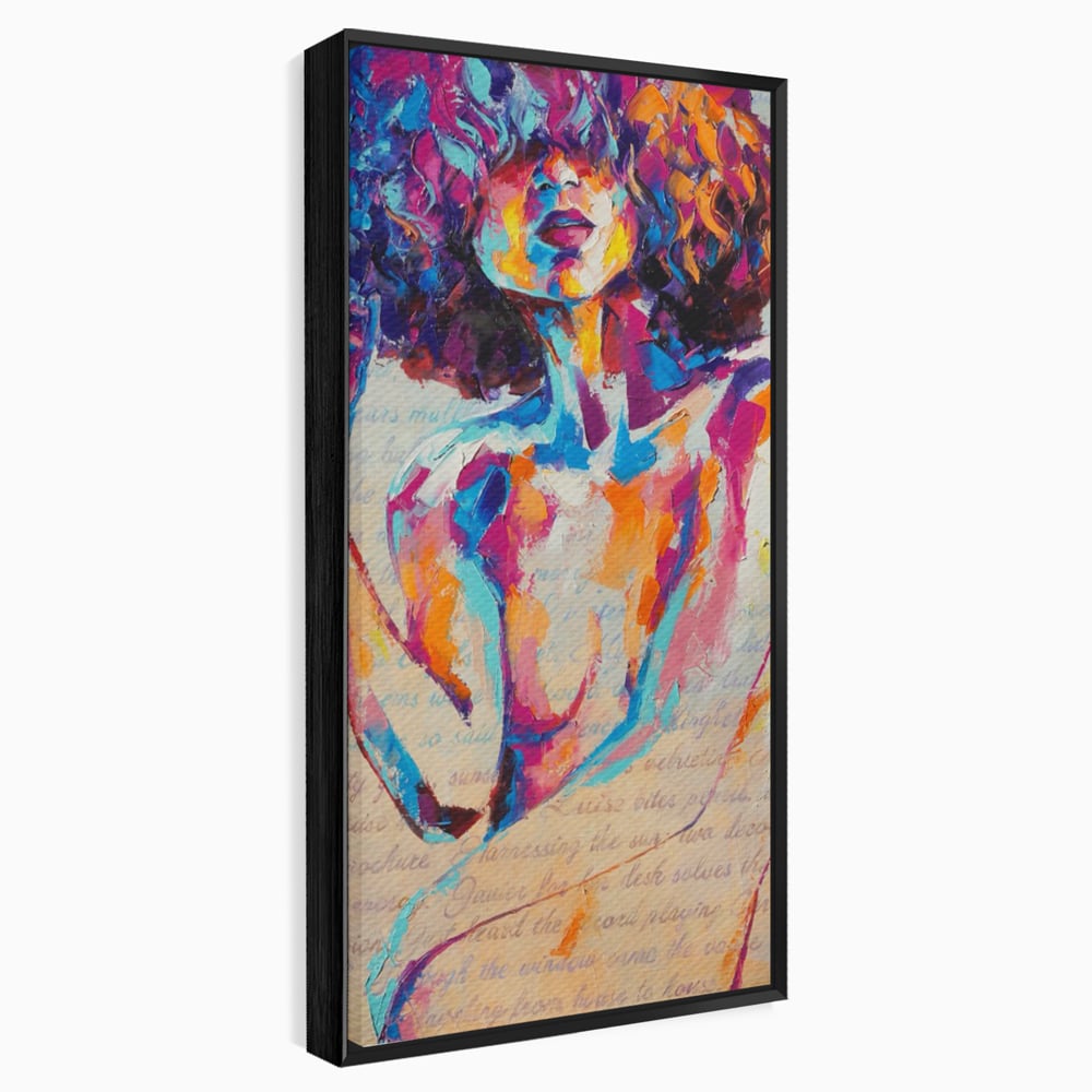 Tablou Canvas Premium LuxCanva® C1093, Nude Girl Abstract Paint , Femeie, Abstract, Beautiful, Living Room, Bedroom, Relaxare, Culori Vibrante