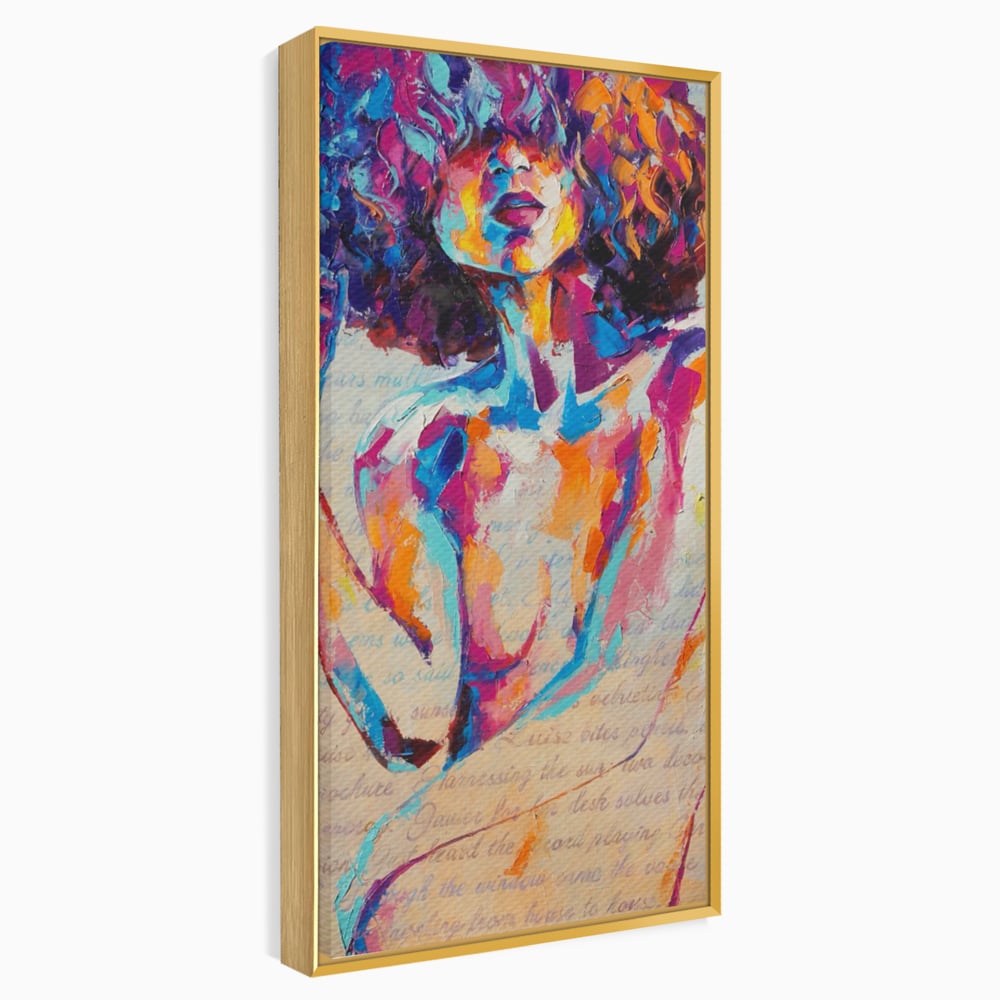 Tablou Canvas Premium LuxCanva® C1093, Nude Girl Abstract Paint , Femeie, Abstract, Beautiful, Living Room, Bedroom, Relaxare, Culori Vibrante