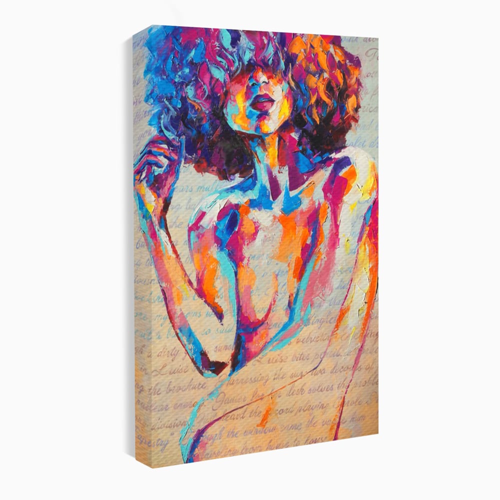 Tablou Canvas Premium LuxCanva® C1093, Nude Girl Abstract Paint , Femeie, Abstract, Beautiful, Living Room, Bedroom, Relaxare, Culori Vibrante