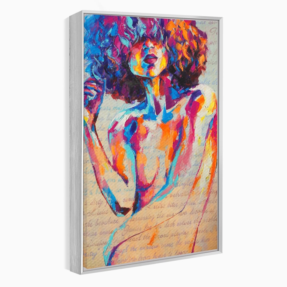 Tablou Canvas Premium LuxCanva® C1093, Nude Girl Abstract Paint , Femeie, Abstract, Beautiful, Living Room, Bedroom, Relaxare, Culori Vibrante