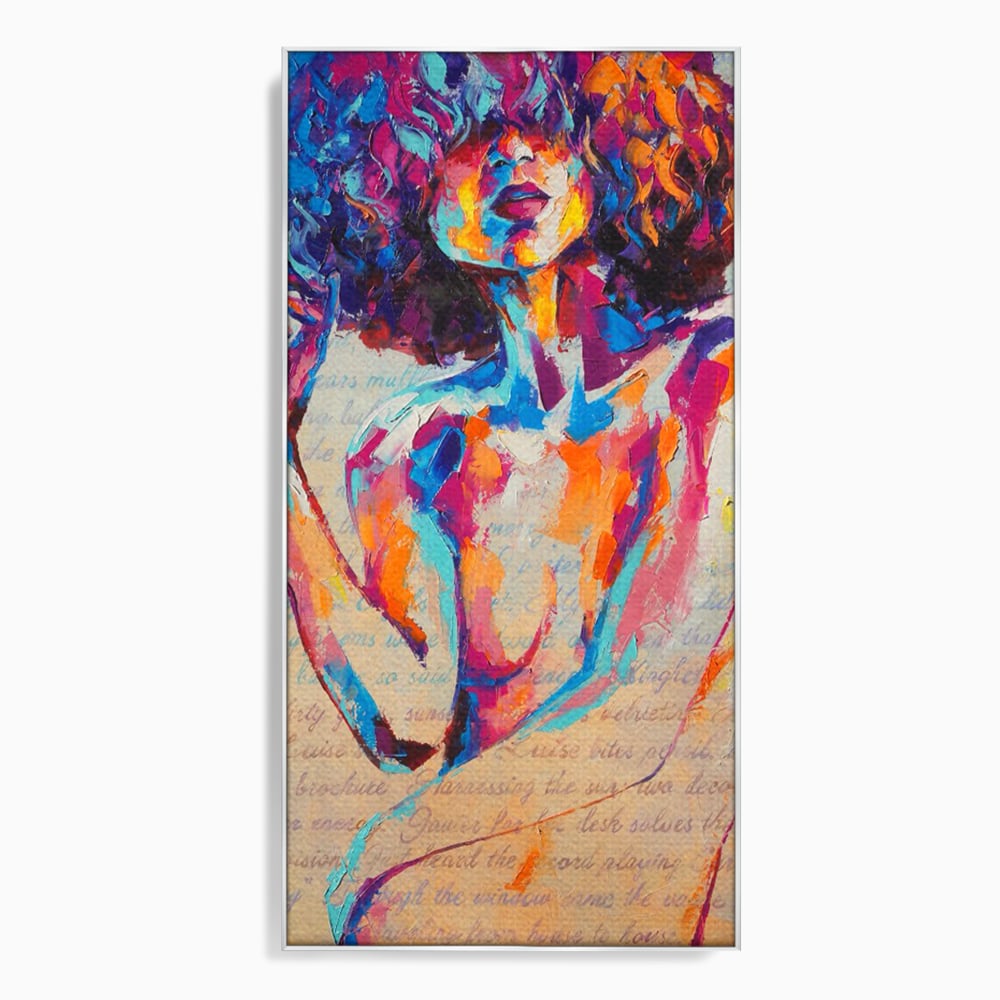 Tablou Canvas Premium LuxCanva® C1093, Nude Girl Abstract Paint , Femeie, Abstract, Beautiful, Living Room, Bedroom, Relaxare, Culori Vibrante