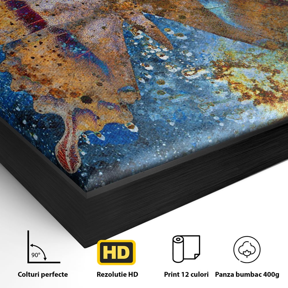 Tablou Canvas Premium LuxCanva® C1094, Cosmic Butterlfly , Fluture, Cosmos, Stele, Living Room, Bedroom, Relaxare, Culori Vibrante