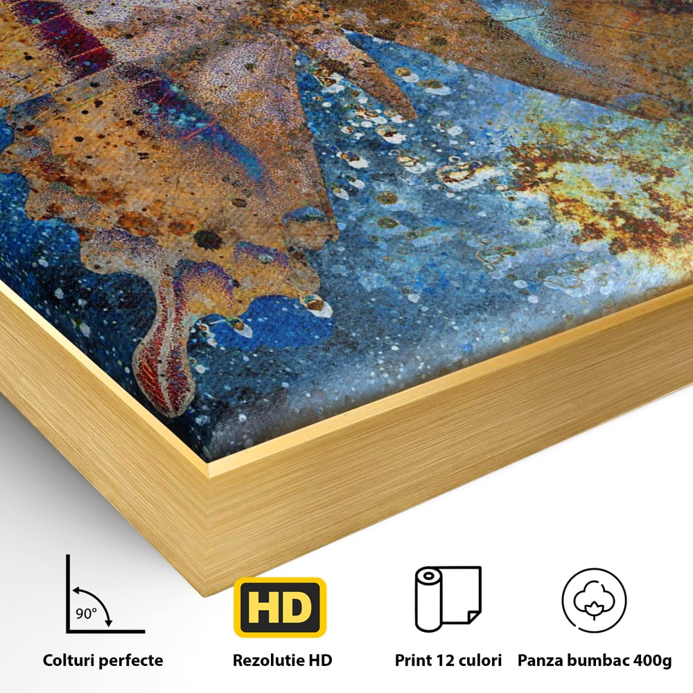 Tablou Canvas Premium LuxCanva® C1094, Cosmic Butterlfly , Fluture, Cosmos, Stele, Living Room, Bedroom, Relaxare, Culori Vibrante