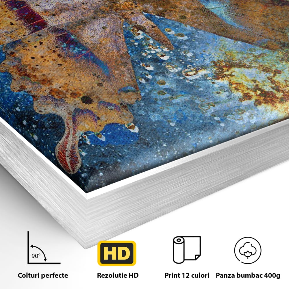 Tablou Canvas Premium LuxCanva® C1094, Cosmic Butterlfly , Fluture, Cosmos, Stele, Living Room, Bedroom, Relaxare, Culori Vibrante