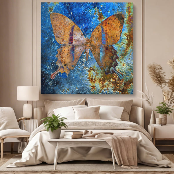 Tablou Canvas Premium LuxCanva® C1094, Cosmic Butterlfly , Fluture, Cosmos, Stele, Living Room, Bedroom, Relaxare, Culori Vibrante