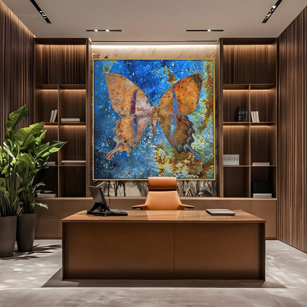 Tablou Canvas Premium LuxCanva® C1094, Cosmic Butterlfly , Fluture, Cosmos, Stele, Living Room, Bedroom, Relaxare, Culori Vibrante