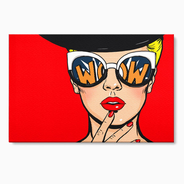 Leinwand Wandkunst Premium LuxCanva® C1095, Pop-Art-Gemälde, Frau, schön, Wohnzimmer, Schlafzimmer, entspannend, lebendige Farben