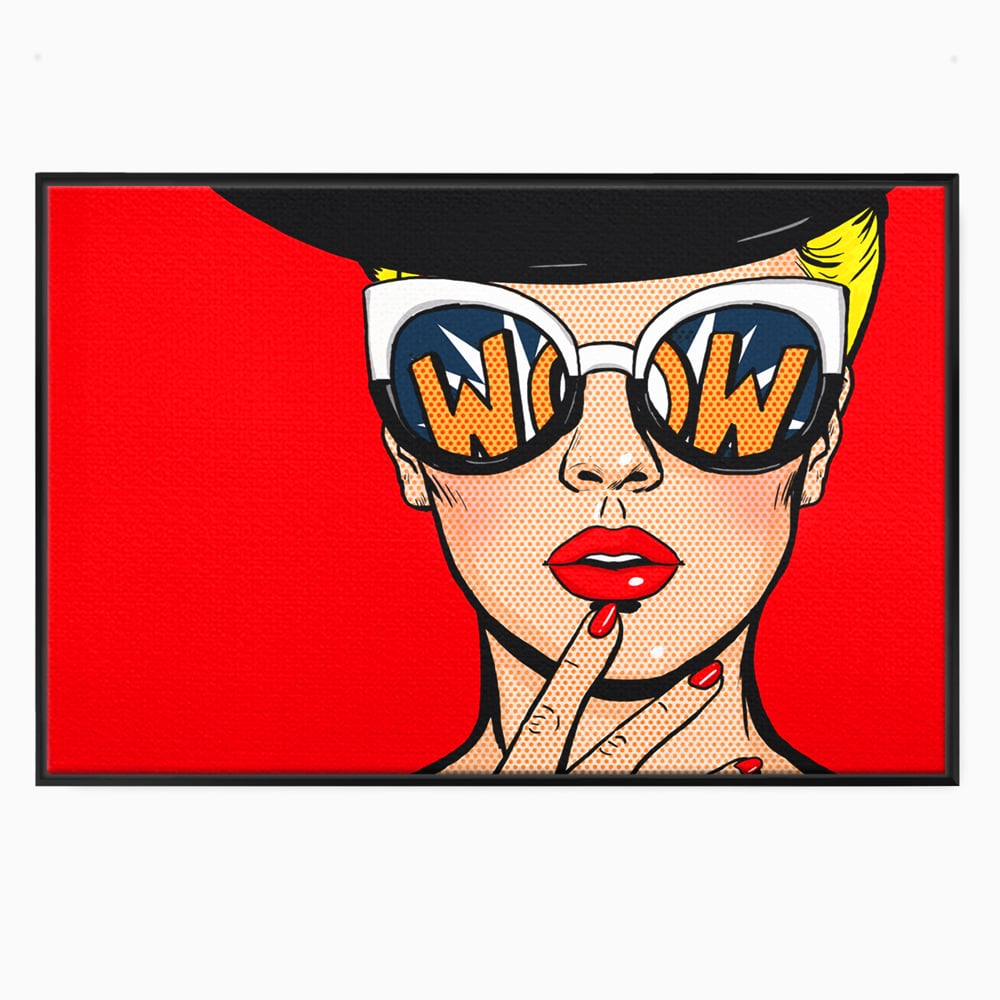 Leinwand Wandkunst Premium LuxCanva® C1095, Pop-Art-Gemälde, Frau, schön, Wohnzimmer, Schlafzimmer, entspannend, lebendige Farben