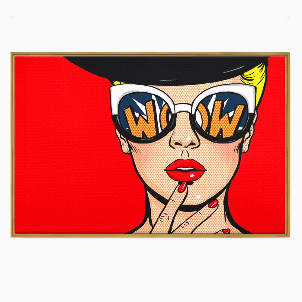 Leinwand Wandkunst Premium LuxCanva® C1095, Pop-Art-Gemälde, Frau, schön, Wohnzimmer, Schlafzimmer, entspannend, lebendige Farben