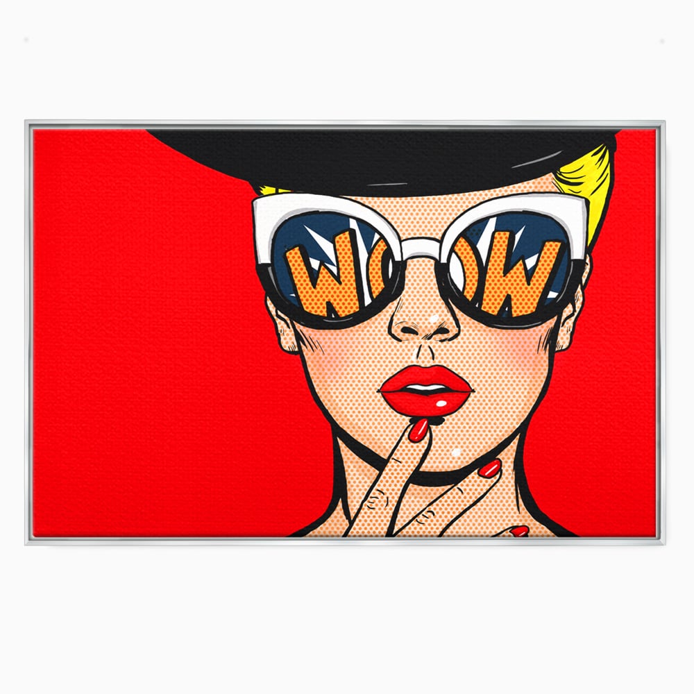 Leinwand Wandkunst Premium LuxCanva® C1095, Pop-Art-Gemälde, Frau, schön, Wohnzimmer, Schlafzimmer, entspannend, lebendige Farben
