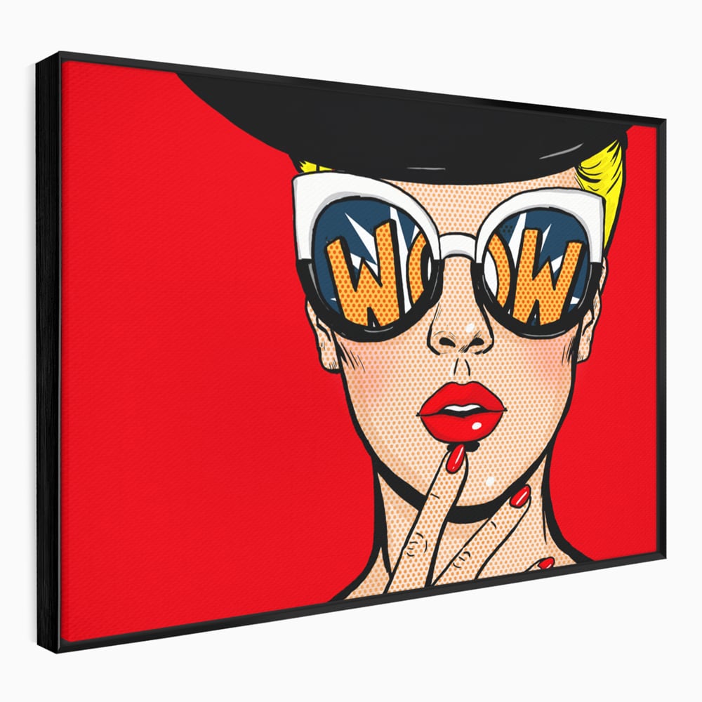 Leinwand Wandkunst Premium LuxCanva® C1095, Pop-Art-Gemälde, Frau, schön, Wohnzimmer, Schlafzimmer, entspannend, lebendige Farben