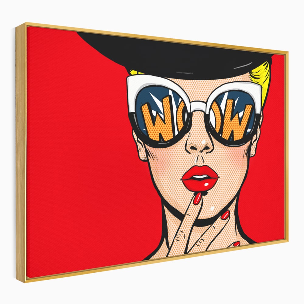 Leinwand Wandkunst Premium LuxCanva® C1095, Pop-Art-Gemälde, Frau, schön, Wohnzimmer, Schlafzimmer, entspannend, lebendige Farben