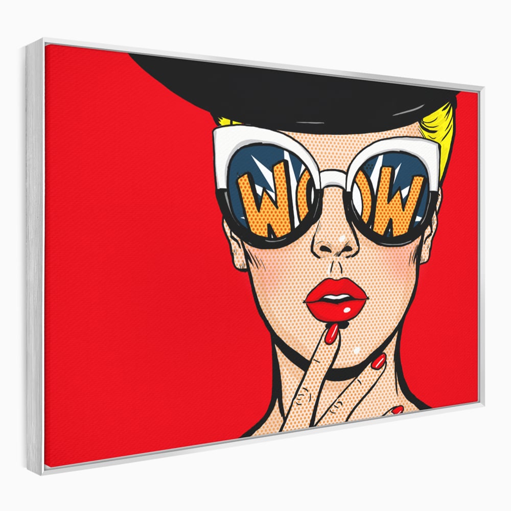 Leinwand Wandkunst Premium LuxCanva® C1095, Pop-Art-Gemälde, Frau, schön, Wohnzimmer, Schlafzimmer, entspannend, lebendige Farben