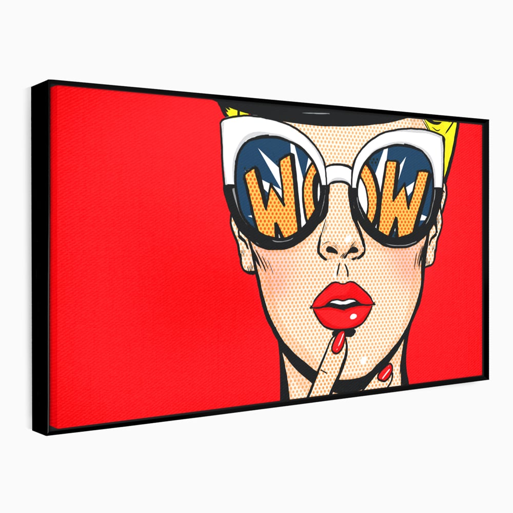 Leinwand Wandkunst Premium LuxCanva® C1095, Pop-Art-Gemälde, Frau, schön, Wohnzimmer, Schlafzimmer, entspannend, lebendige Farben