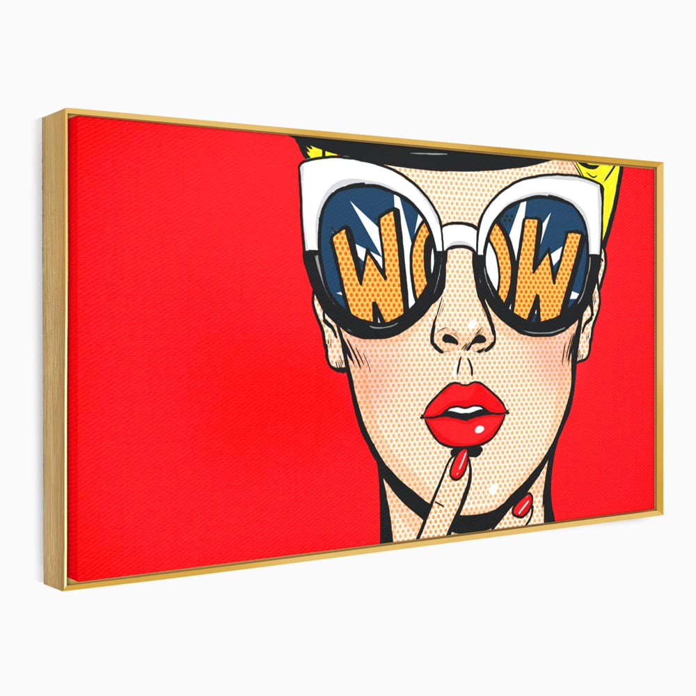Leinwand Wandkunst Premium LuxCanva® C1095, Pop-Art-Gemälde, Frau, schön, Wohnzimmer, Schlafzimmer, entspannend, lebendige Farben