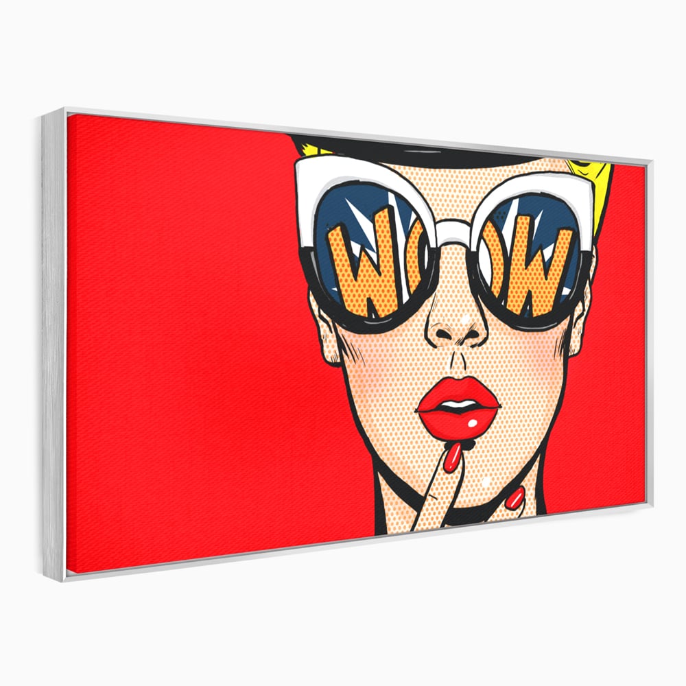 Leinwand Wandkunst Premium LuxCanva® C1095, Pop-Art-Gemälde, Frau, schön, Wohnzimmer, Schlafzimmer, entspannend, lebendige Farben
