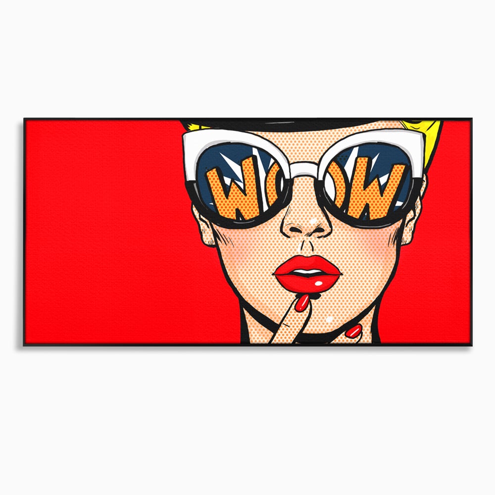 Leinwand Wandkunst Premium LuxCanva® C1095, Pop-Art-Gemälde, Frau, schön, Wohnzimmer, Schlafzimmer, entspannend, lebendige Farben