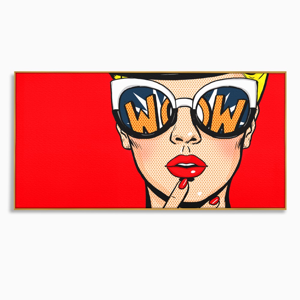 Leinwand Wandkunst Premium LuxCanva® C1095, Pop-Art-Gemälde, Frau, schön, Wohnzimmer, Schlafzimmer, entspannend, lebendige Farben