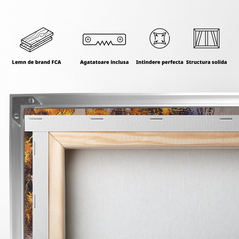 Tablou Canvas Premium LuxCanva® C1096, Fluture Auriu , Fluture, Beautiful, Auriu, Living Room, Bedroom, Relaxare, Culori Vibrante