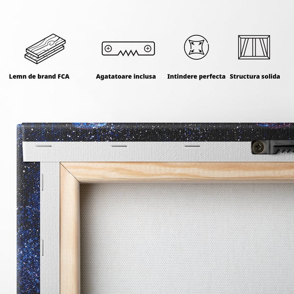 Tablou Canvas Premium LuxCanva® C1099, Fluture Stralucitor , Lumini, Fluture, Living Room, Office, Relaxare, Culori Vibrante