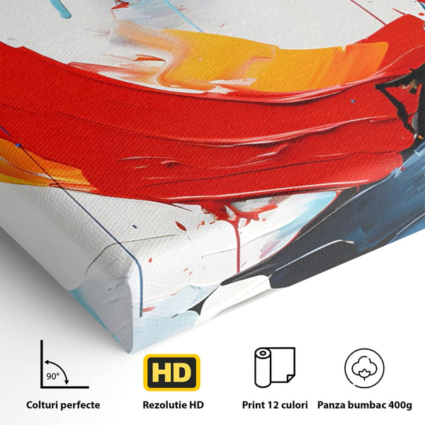 Tablou Canvas Premium LuxCanva® C1103, Tablou Abstract , Culori, Abstract, Living Room, Bedroom, Relaxare, Culori Vibrante