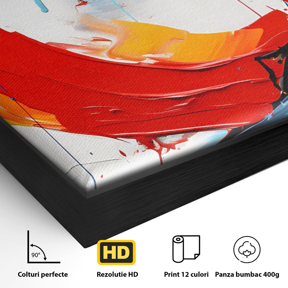 Tablou Canvas Premium LuxCanva® C1103, Tablou Abstract , Culori, Abstract, Living Room, Bedroom, Relaxare, Culori Vibrante