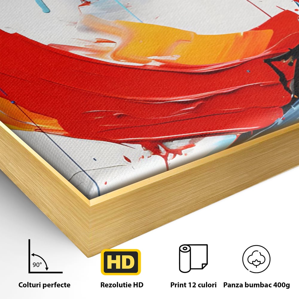 Tablou Canvas Premium LuxCanva® C1103, Tablou Abstract , Culori, Abstract, Living Room, Bedroom, Relaxare, Culori Vibrante
