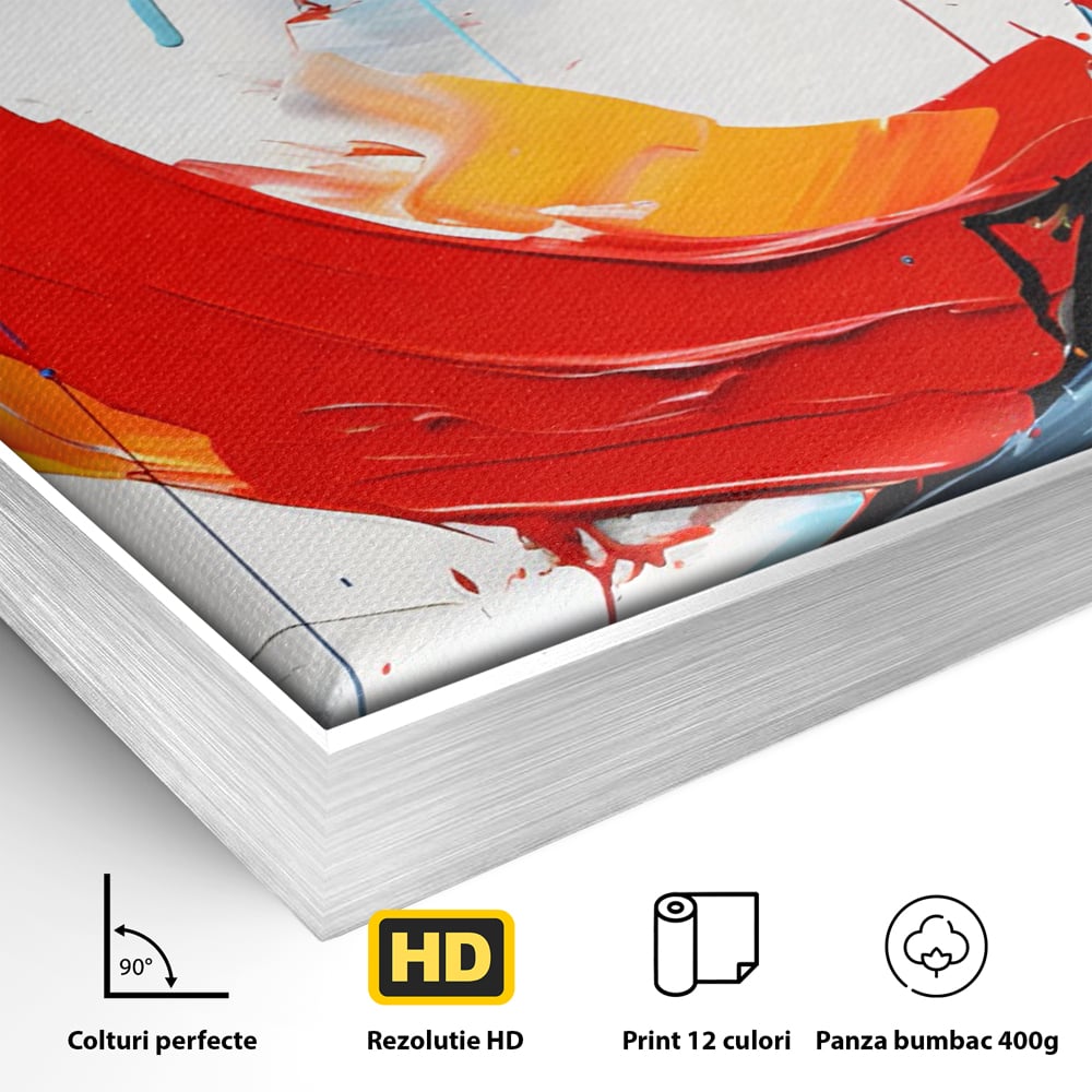 Tablou Canvas Premium LuxCanva® C1103, Tablou Abstract , Culori, Abstract, Living Room, Bedroom, Relaxare, Culori Vibrante
