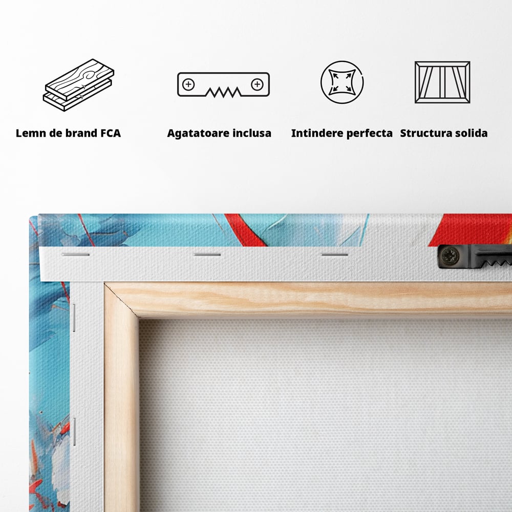 Tablou Canvas Premium LuxCanva® C1103, Tablou Abstract , Culori, Abstract, Living Room, Bedroom, Relaxare, Culori Vibrante