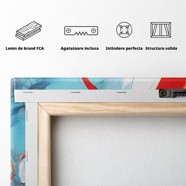 Tablou Canvas Premium LuxCanva® C1103, Tablou Abstract , Culori, Abstract, Living Room, Bedroom, Relaxare, Culori Vibrante