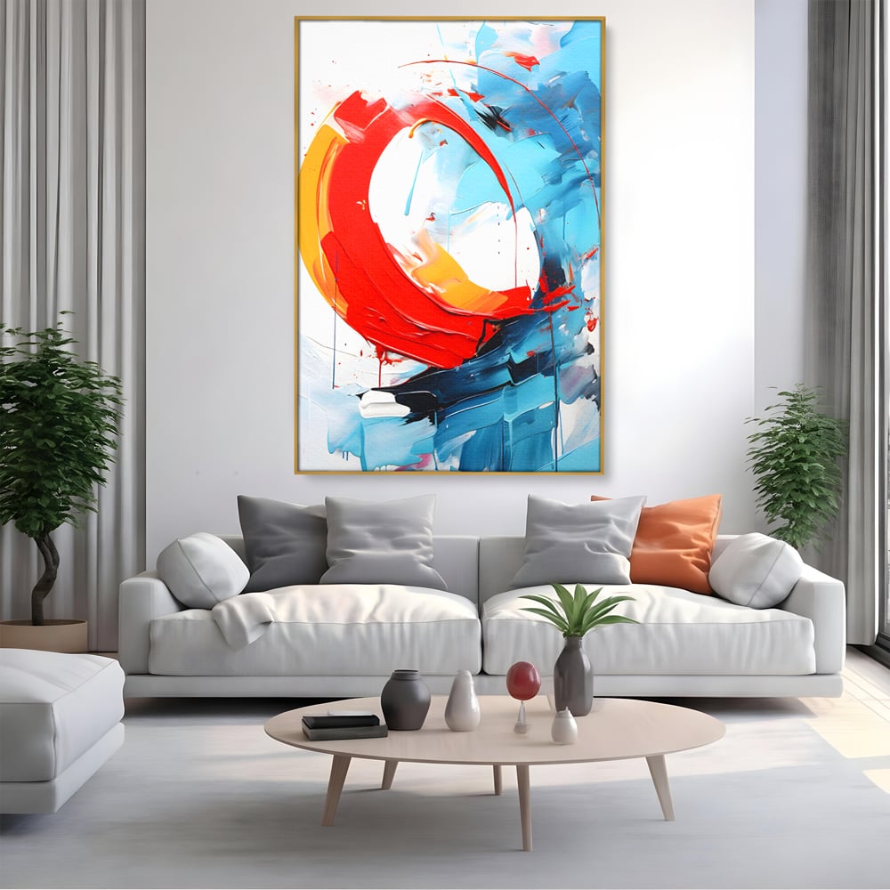 Tablou Canvas Premium LuxCanva® C1103, Tablou Abstract , Culori, Abstract, Living Room, Bedroom, Relaxare, Culori Vibrante