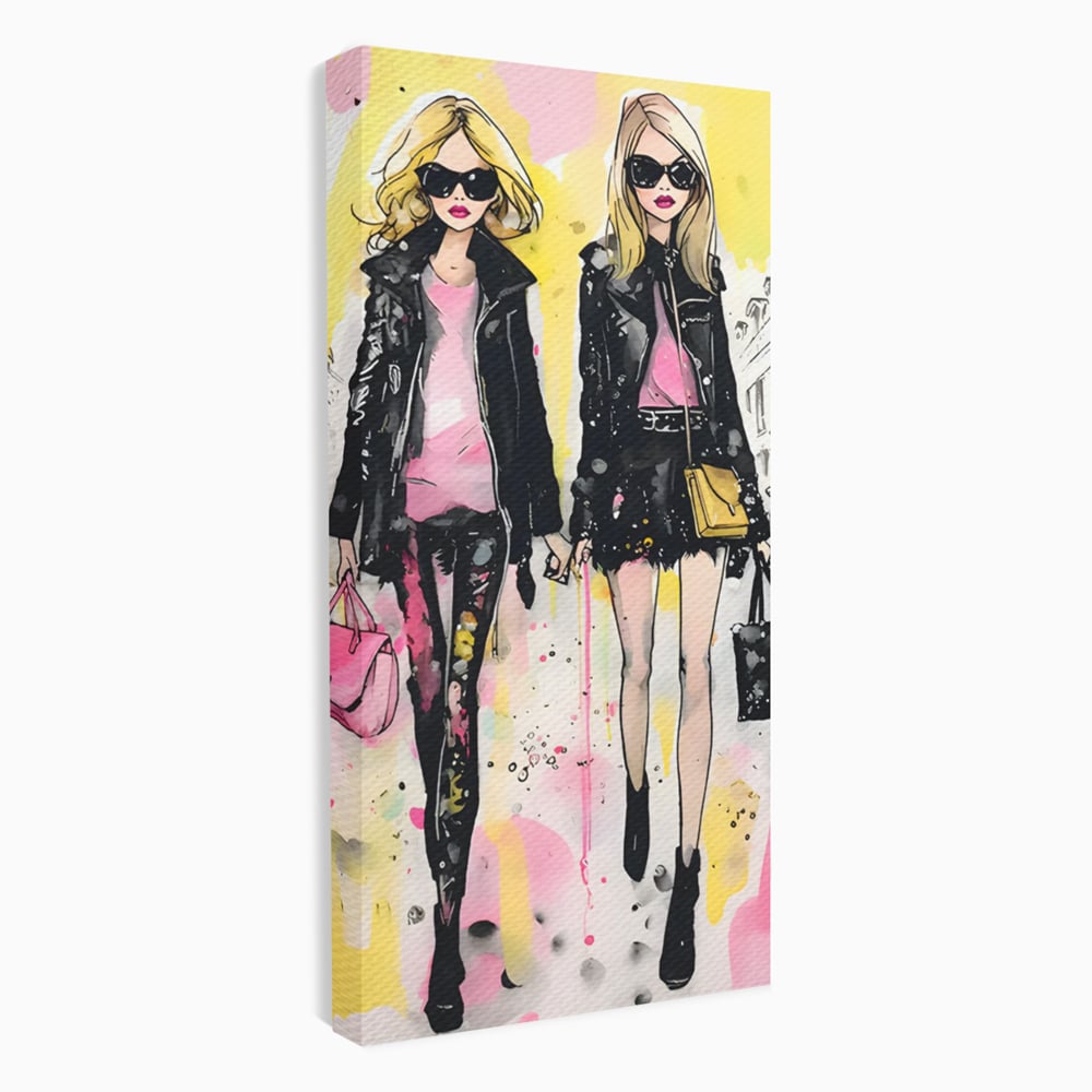 Tablou Canvas Premium LuxCanva® C1104, Fashion Girls , Culori, Moda, Fete, Living Room, Bedroom, Relaxare, Culori Vibrante