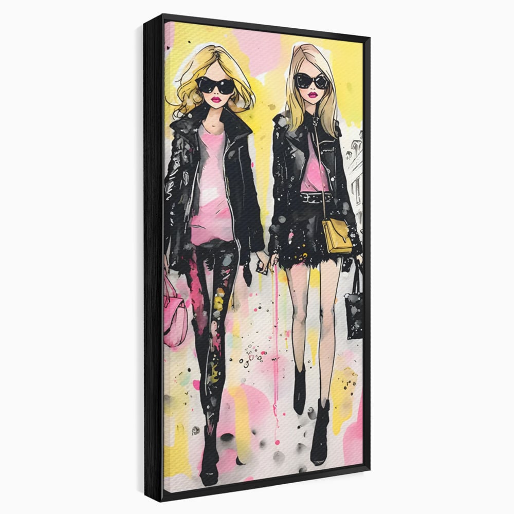 Tablou Canvas Premium LuxCanva® C1104, Fashion Girls , Culori, Moda, Fete, Living Room, Bedroom, Relaxare, Culori Vibrante