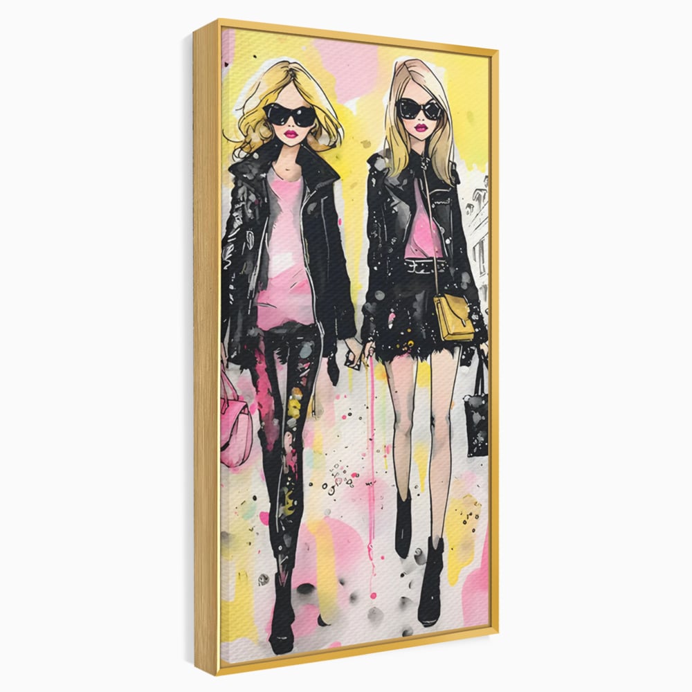 Tablou Canvas Premium LuxCanva® C1104, Fashion Girls , Culori, Moda, Fete, Living Room, Bedroom, Relaxare, Culori Vibrante