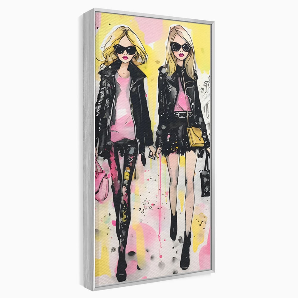 Tablou Canvas Premium LuxCanva® C1104, Fashion Girls , Culori, Moda, Fete, Living Room, Bedroom, Relaxare, Culori Vibrante