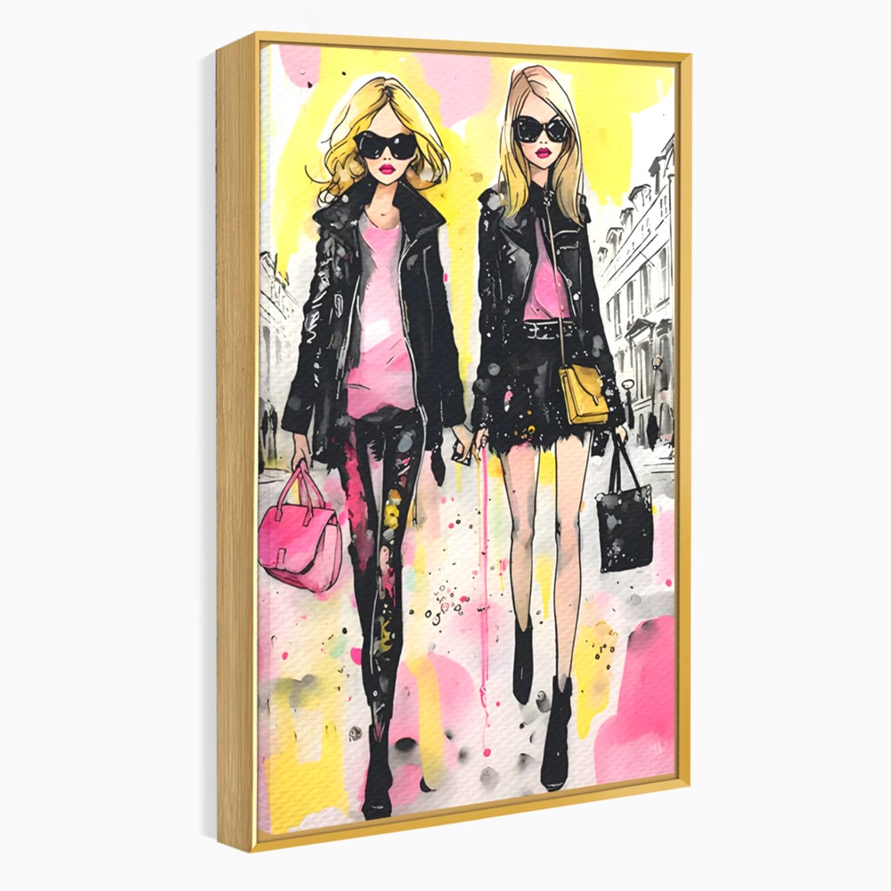 Tablou Canvas Premium LuxCanva® C1104, Fashion Girls , Culori, Moda, Fete, Living Room, Bedroom, Relaxare, Culori Vibrante