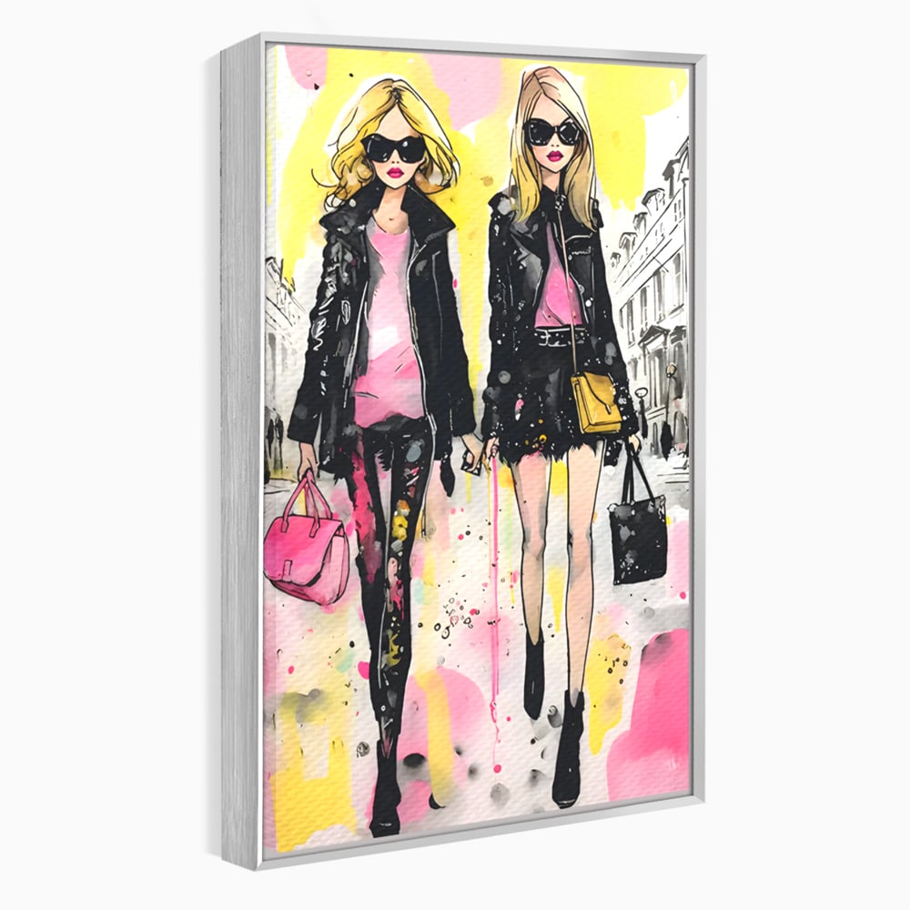 Tablou Canvas Premium LuxCanva® C1104, Fashion Girls , Culori, Moda, Fete, Living Room, Bedroom, Relaxare, Culori Vibrante