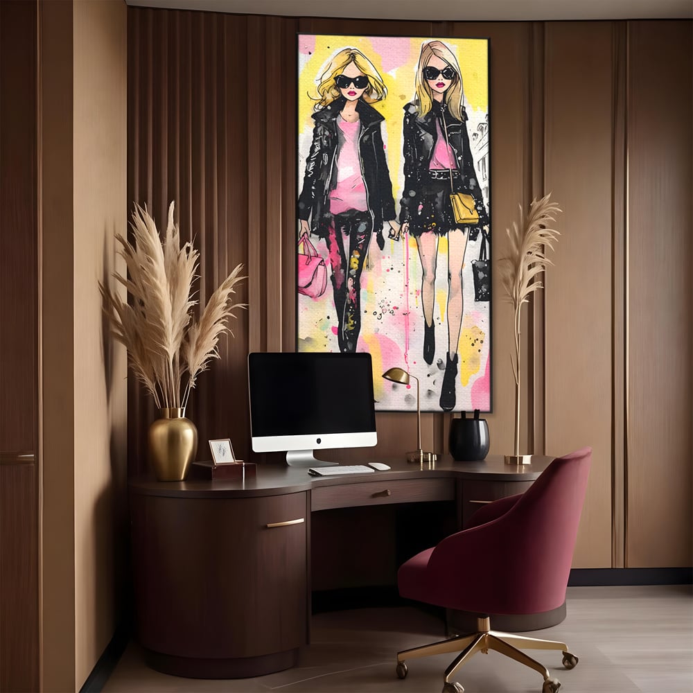Tablou Canvas Premium LuxCanva® C1104, Fashion Girls , Culori, Moda, Fete, Living Room, Bedroom, Relaxare, Culori Vibrante