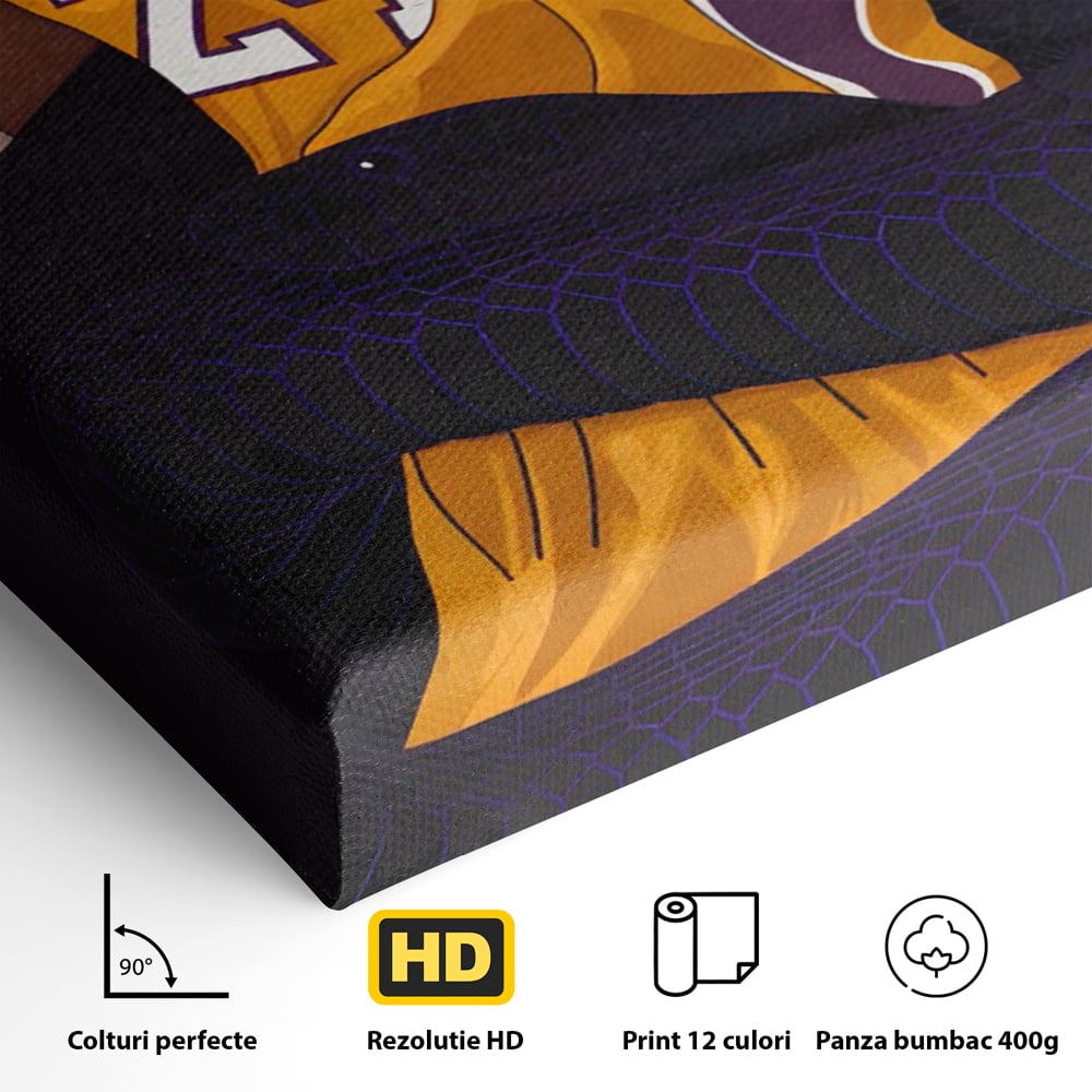 Tablou Canvas Premium LuxCanva® C1105, The Legend Kobe Bryant , Culori, Kobe Bryant, Legenda, Game Room, Relaxare, Culori Vibrante