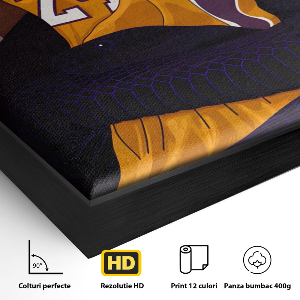 Tablou Canvas Premium LuxCanva® C1105, The Legend Kobe Bryant , Culori, Kobe Bryant, Legenda, Game Room, Relaxare, Culori Vibrante
