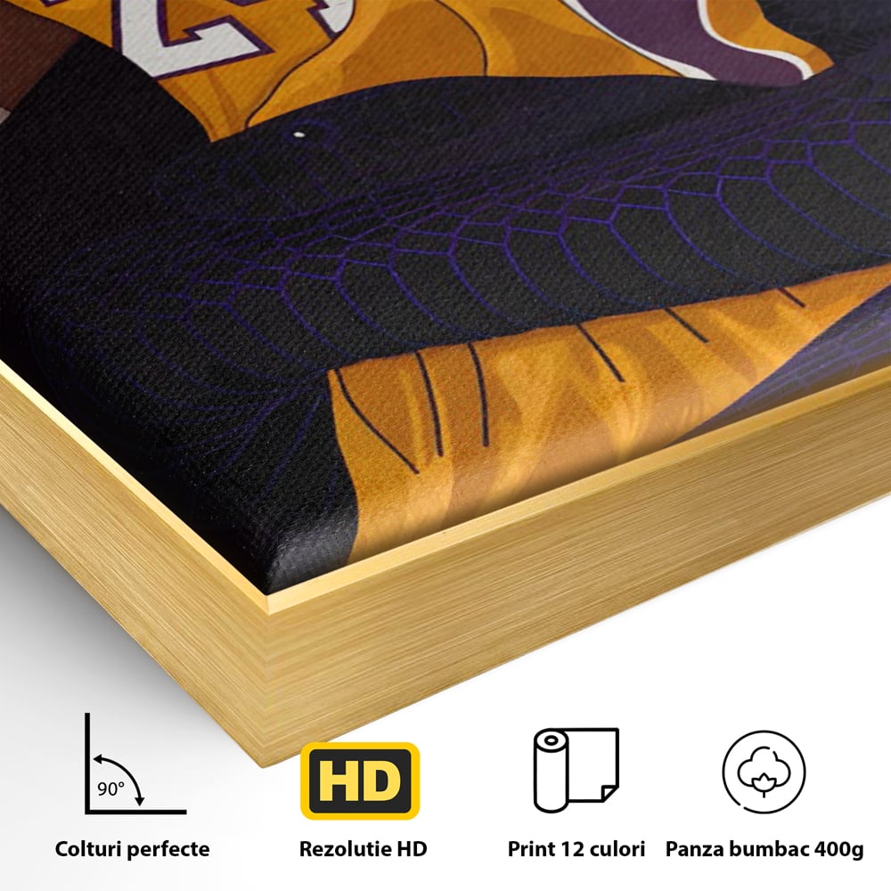 Tablou Canvas Premium LuxCanva® C1105, The Legend Kobe Bryant , Culori, Kobe Bryant, Legenda, Game Room, Relaxare, Culori Vibrante