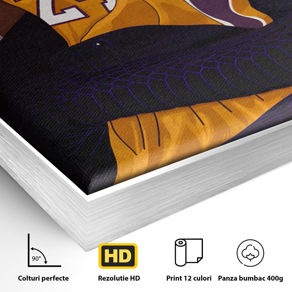 Tablou Canvas Premium LuxCanva® C1105, The Legend Kobe Bryant , Culori, Kobe Bryant, Legenda, Game Room, Relaxare, Culori Vibrante