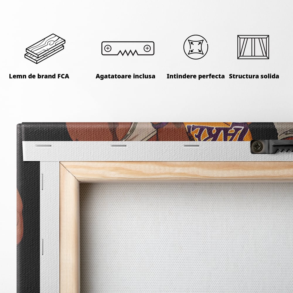Tablou Canvas Premium LuxCanva® C1105, The Legend Kobe Bryant , Culori, Kobe Bryant, Legenda, Game Room, Relaxare, Culori Vibrante