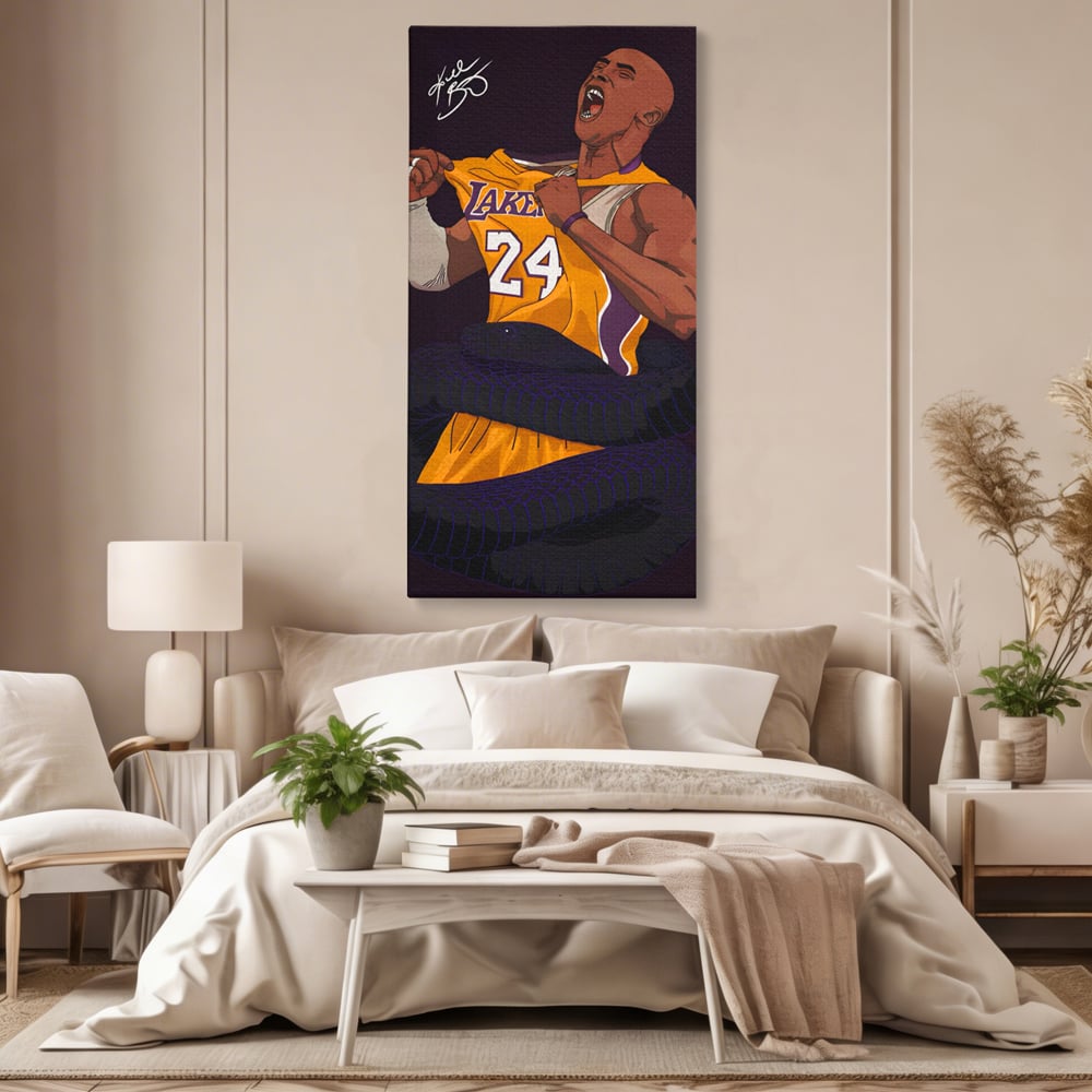 Tablou Canvas Premium LuxCanva® C1105, The Legend Kobe Bryant , Culori, Kobe Bryant, Legenda, Game Room, Relaxare, Culori Vibrante