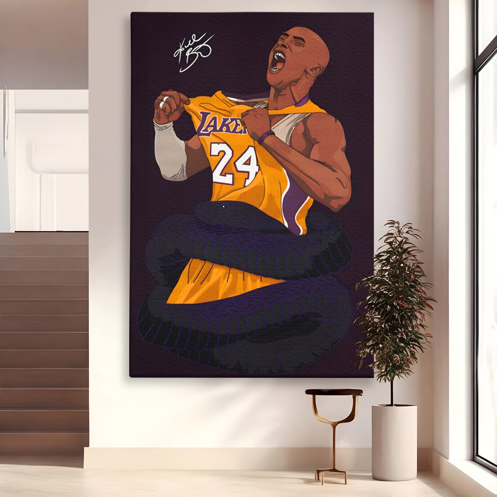 Tablou Canvas Premium LuxCanva® C1105, The Legend Kobe Bryant , Culori, Kobe Bryant, Legenda, Game Room, Relaxare, Culori Vibrante