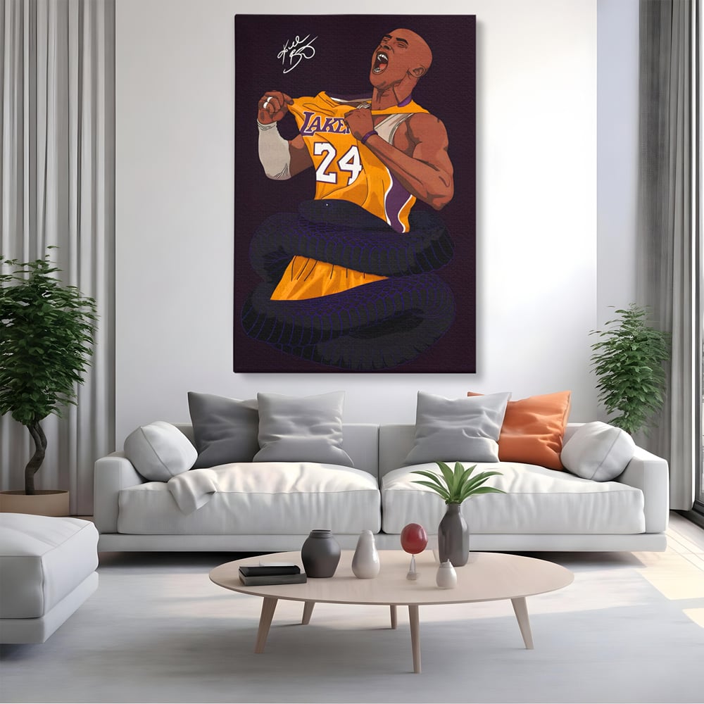 Tablou Canvas Premium LuxCanva® C1105, The Legend Kobe Bryant , Culori, Kobe Bryant, Legenda, Game Room, Relaxare, Culori Vibrante